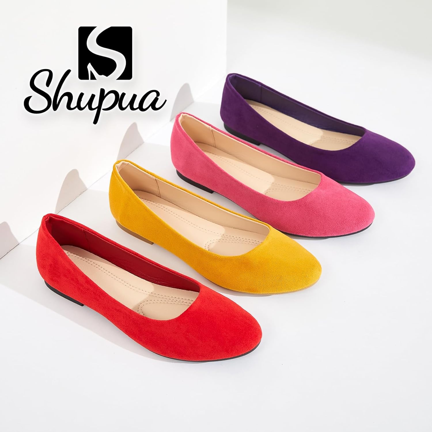 Flats for Women Round Toe Flat Shoes Dressy Black Ballet Flats Comfortable Womens Dress Shoes Ballerina Flats for Work