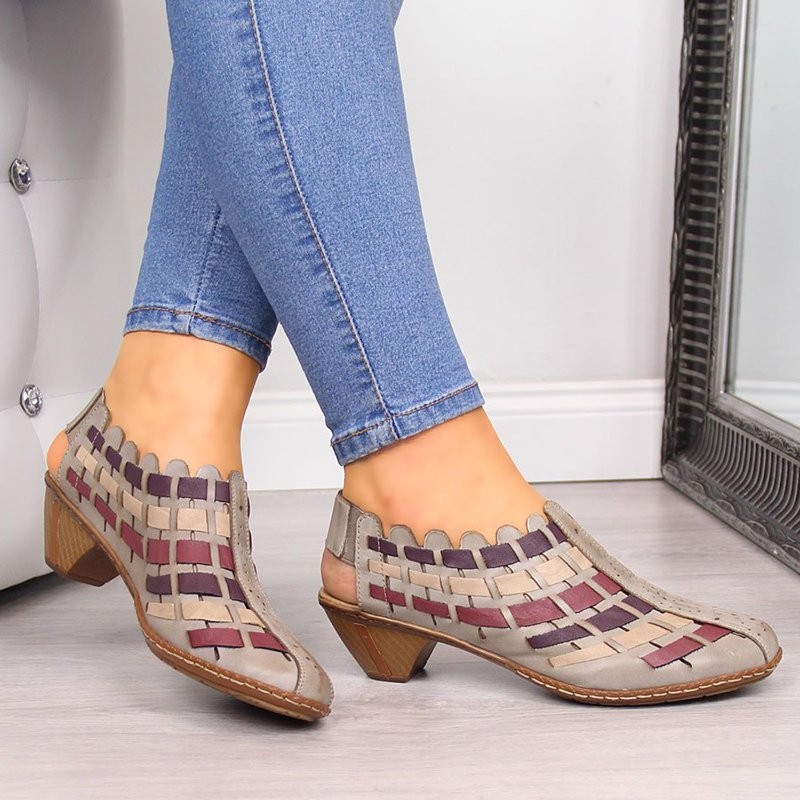 Sandals Pu Cross Woven Casual Boots Sandals