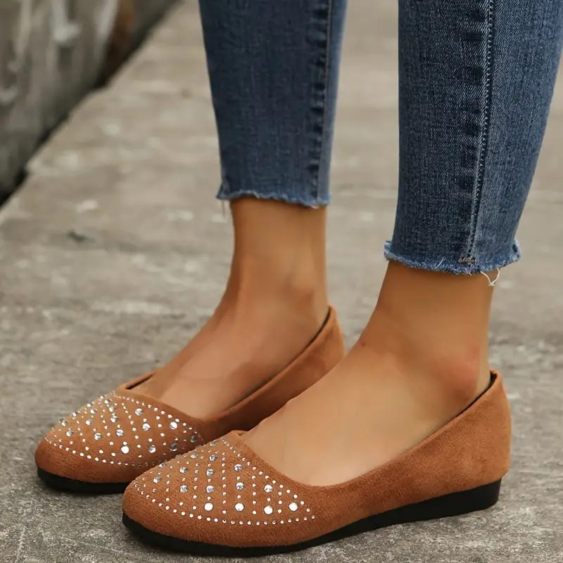 🔥Last Day 49% OFF -Women's Rhinestone Flat Shoes