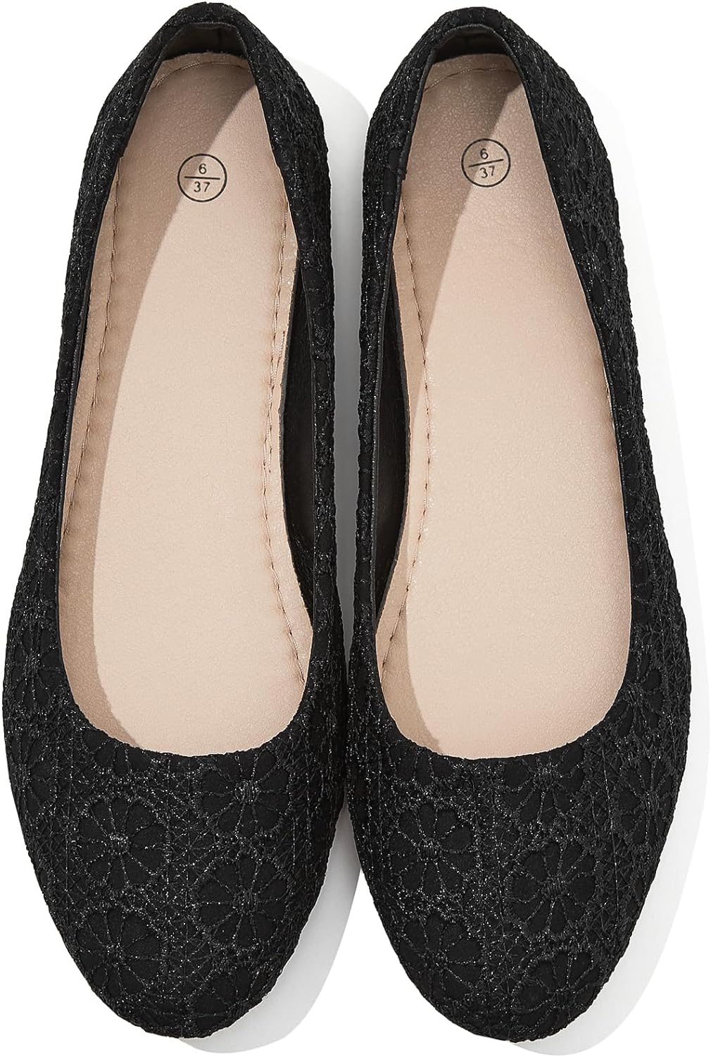 Dress Shoes for Women Round Toe Flats Shoes Lace Ballet Flats Dressy Comfortable Foldable Flats Low Heel