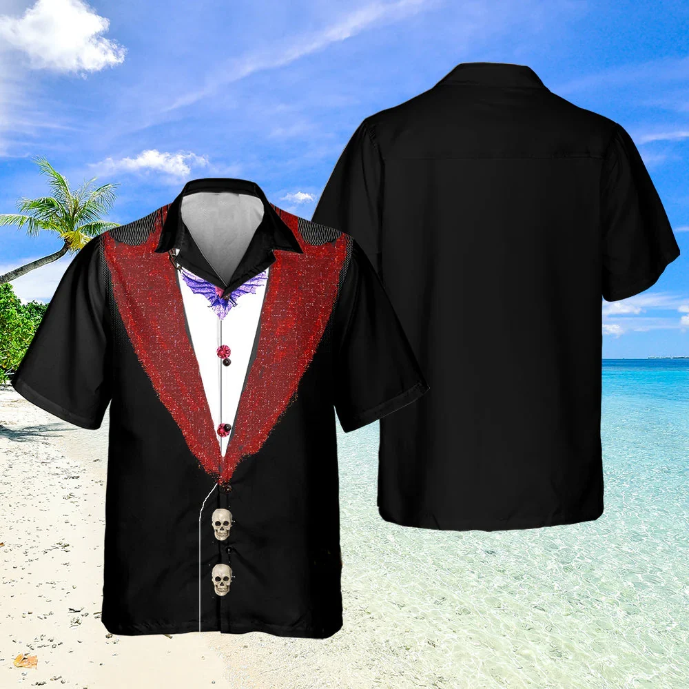 Men's Halloween Funny Lapel Shirt