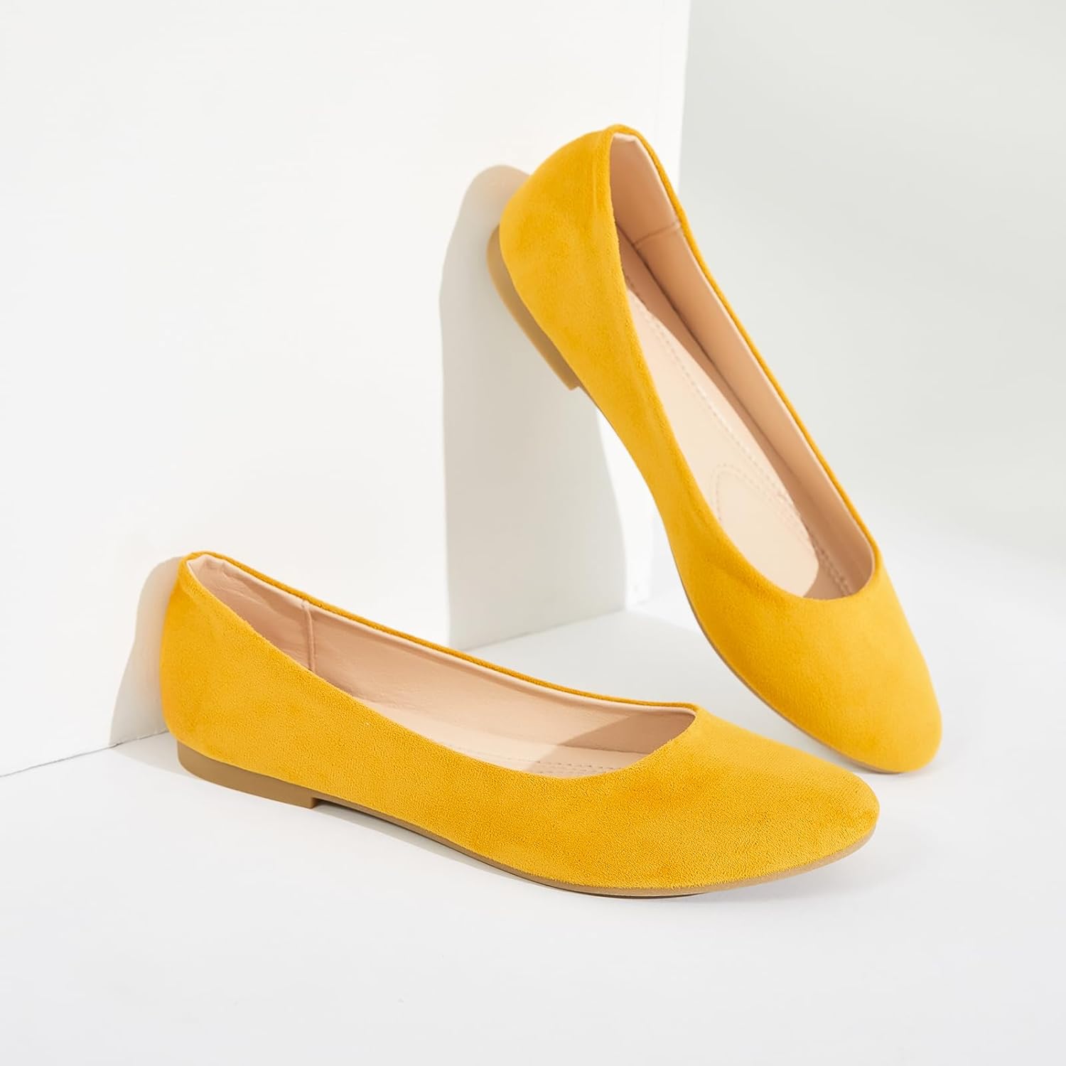 Flats for Women Round Toe Flat Shoes Dressy Black Ballet Flats Comfortable Womens Dress Shoes Ballerina Flats for Work