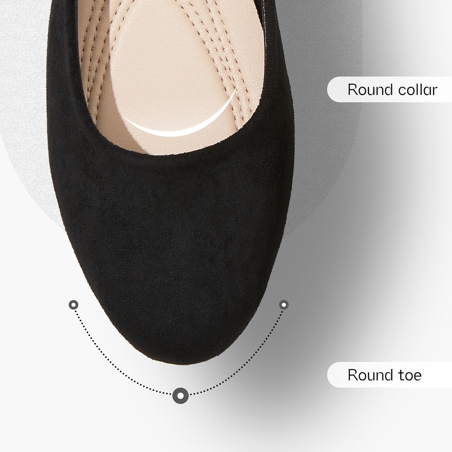 Flats for Women Round Toe Flat Shoes Dressy Black Ballet Flats Comfortable Womens Dress Shoes Ballerina Flats for Work