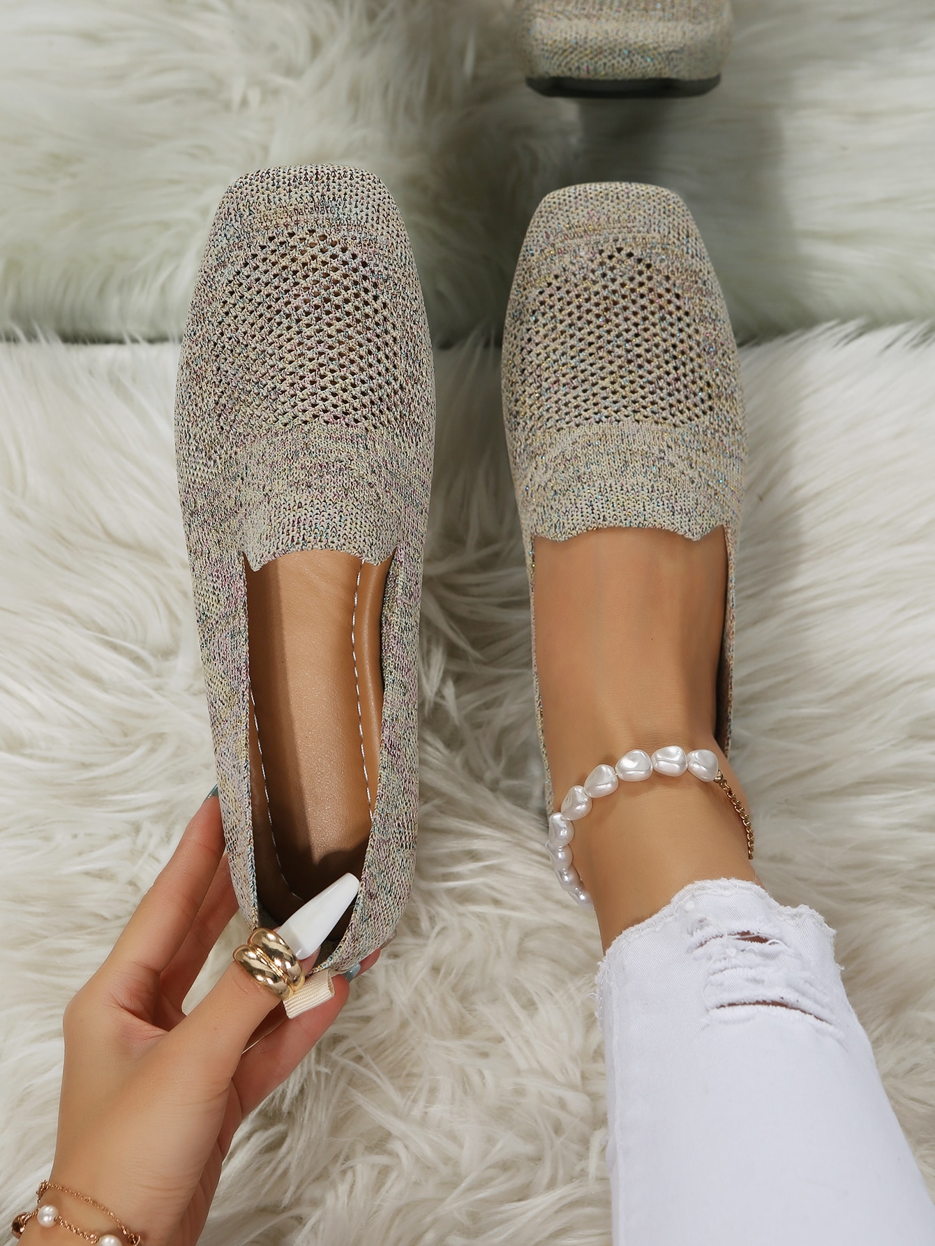 🔥Last Day 49% OFF -Women Breathable Square Toe Loafers, Fashion Outdoor Flats