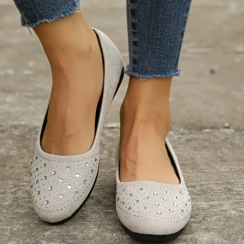 🔥Last Day 49% OFF -Women's Rhinestone Flat Shoes