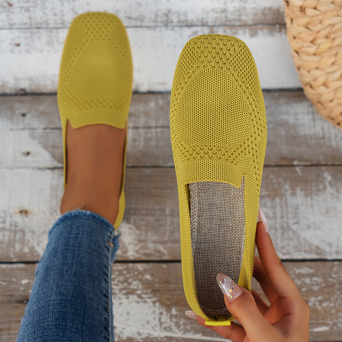 🔥Last Day 49% OFF -Women Breathable Square Toe Loafers, Fashion Outdoor Flats